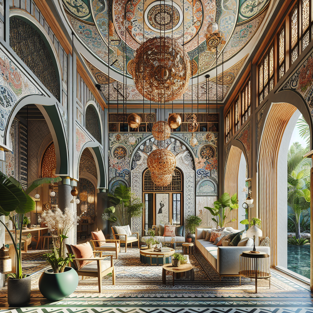 Bohemian interior design with unique architectural elements